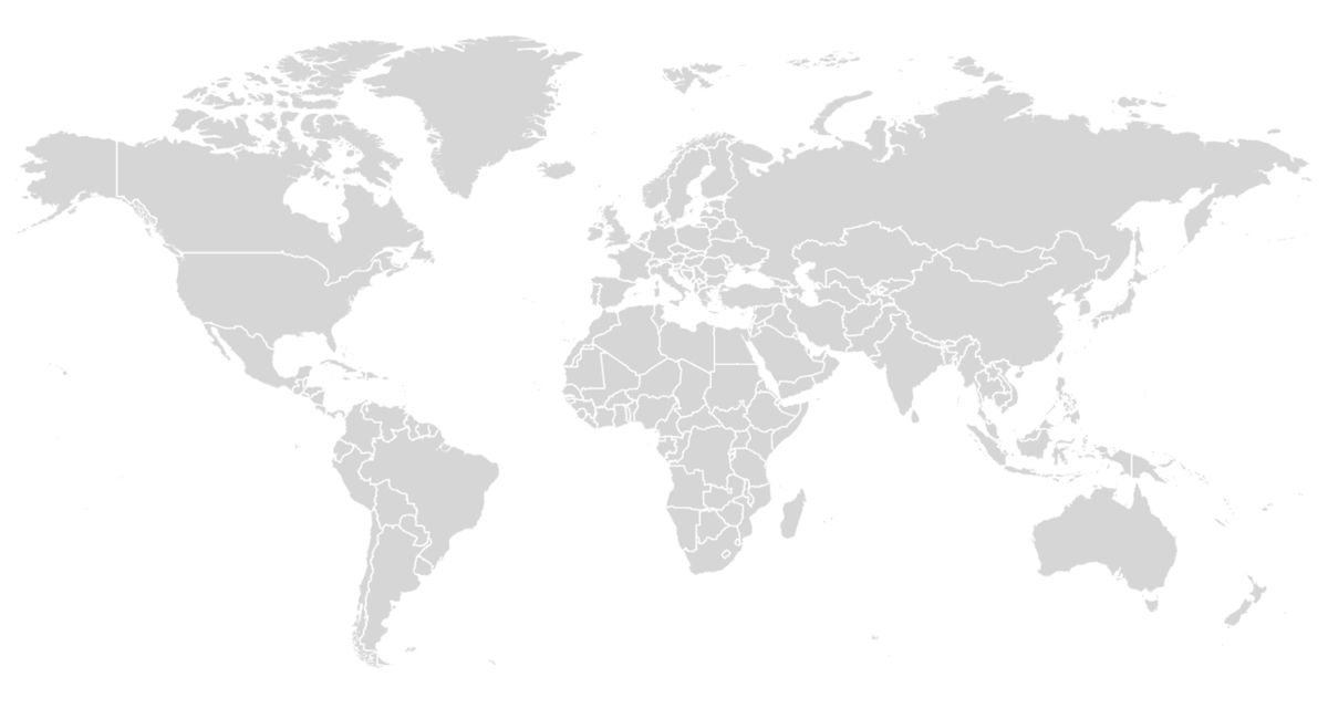 Map of countries Kastan Mentoring works with